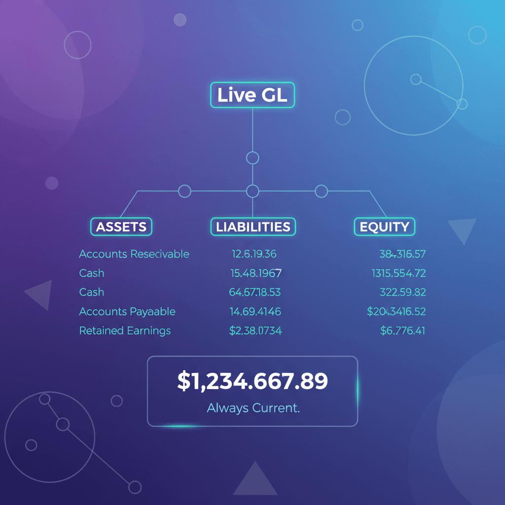 Live general ledger updates