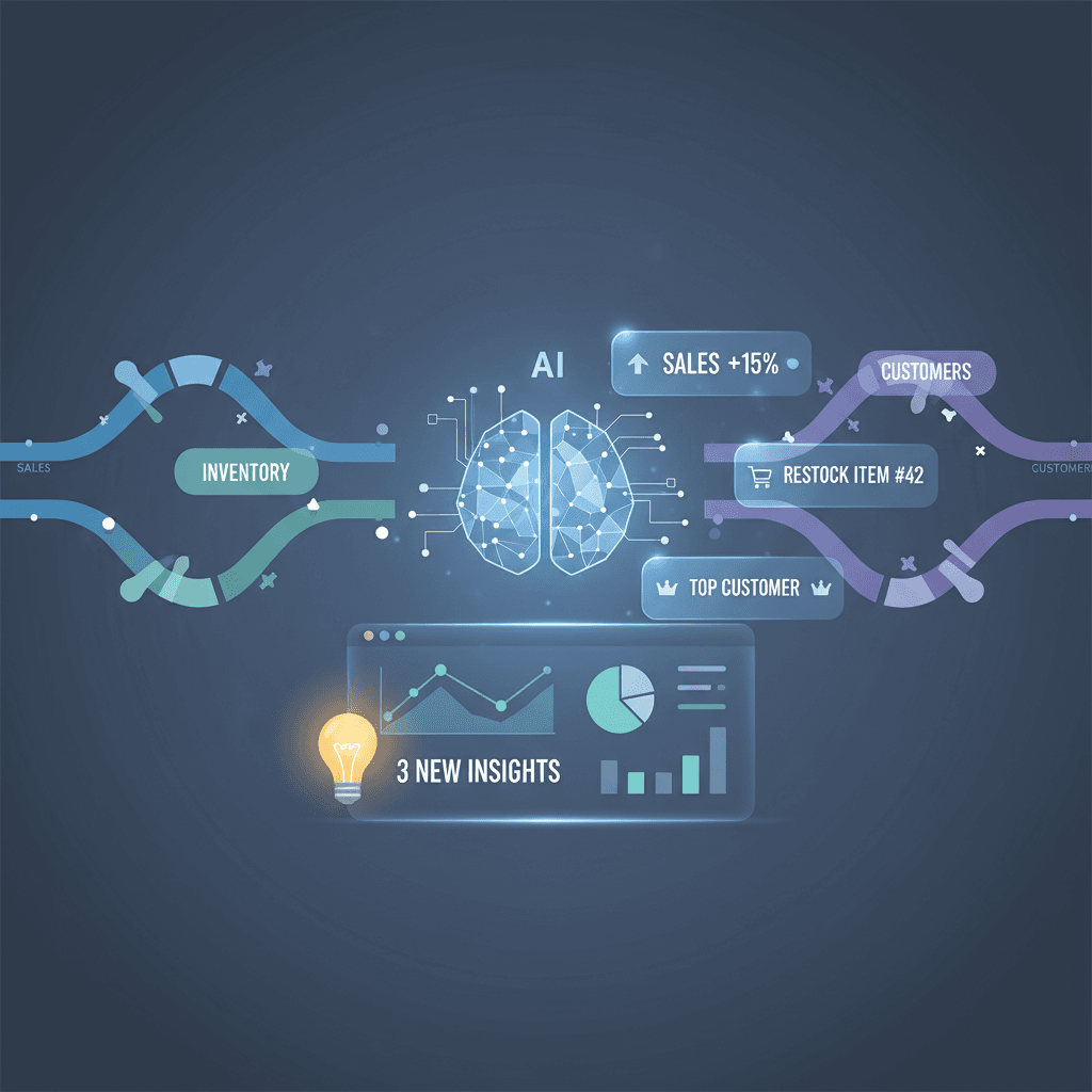 Business Intelligence Dashboard with sales velocity, trend detection, and purchase recommendations