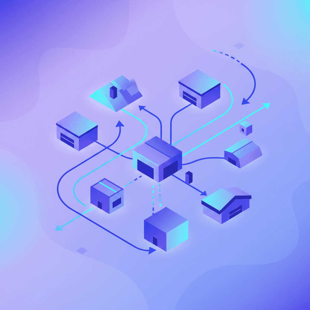 Multi-location stock transfer visualization