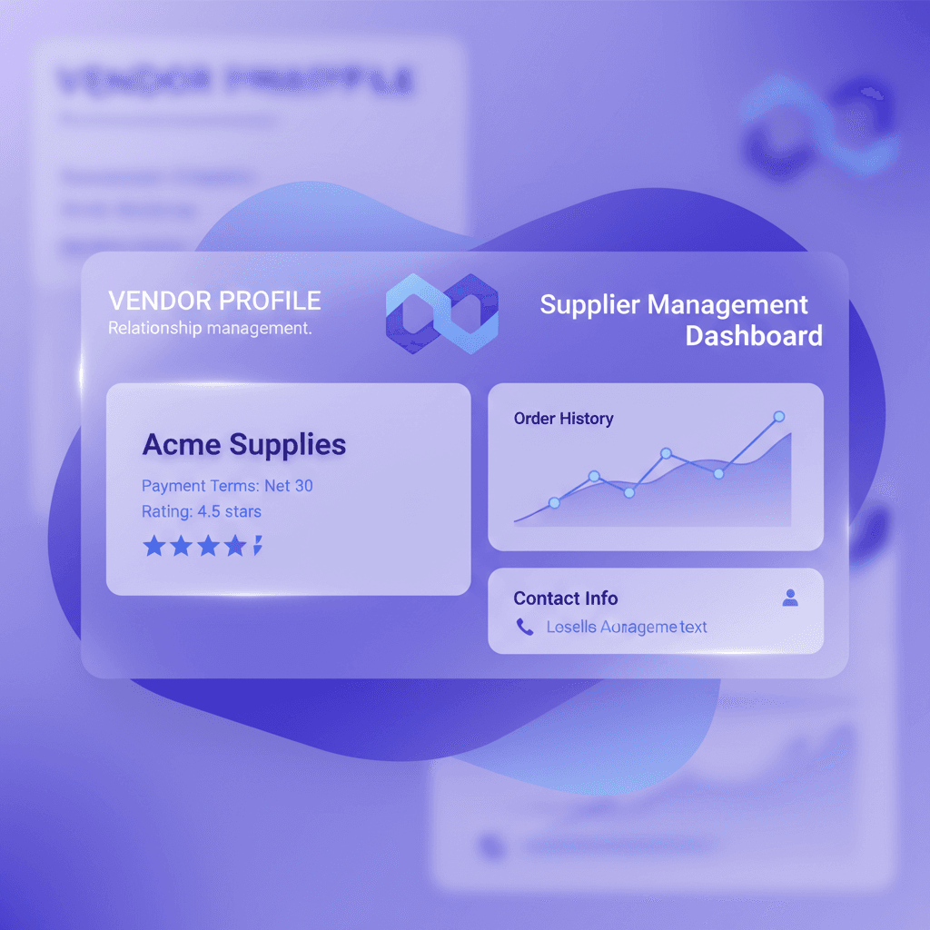 Supplier management dashboard