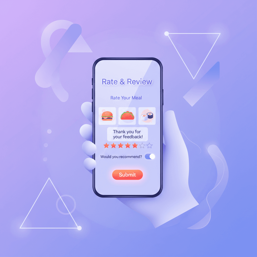 Customer rating their meal