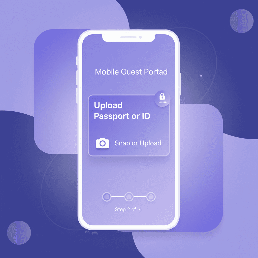 Mobile guest portal document upload screen